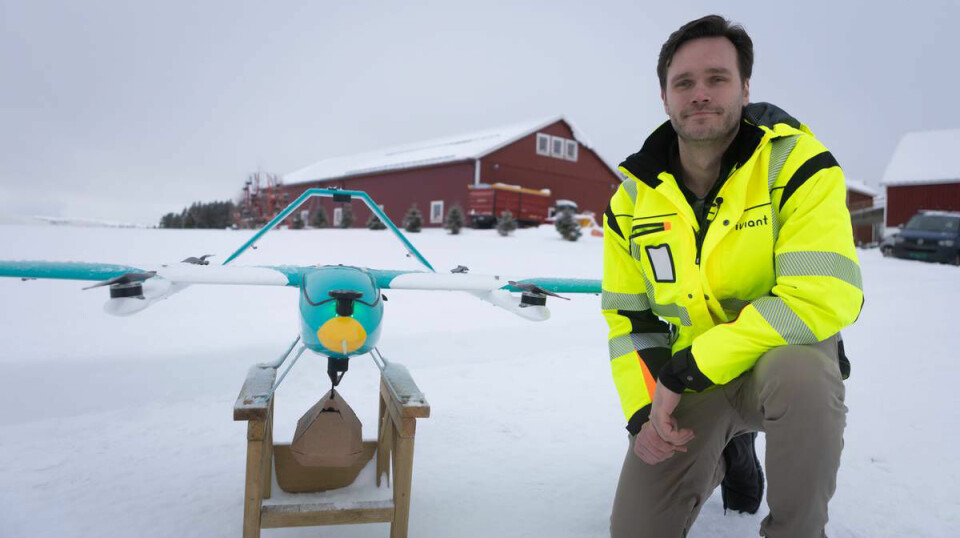 Lars Erik Matsson Fagernæs og kollegene i Aviant står bak droneleveringstjenesten Kyte.