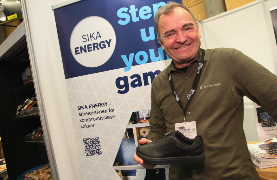 Stig Rune Buch-Krokdal med den nye Sika-skoen Sika Energy.