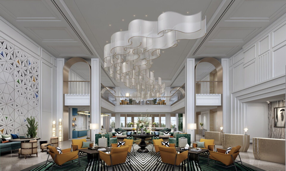 Lobbyen på Sofitel Al Hamra Beach Resort. Lobbyen på Sofitel Al Hamra Beach Resort.