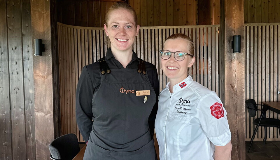 Både kjøkkensjef Maren Brekkvassmo Myrvold (til høyre) og restaurantsjef Astrid Møllenhus får støtte fra Eureca-fondet i 2024.