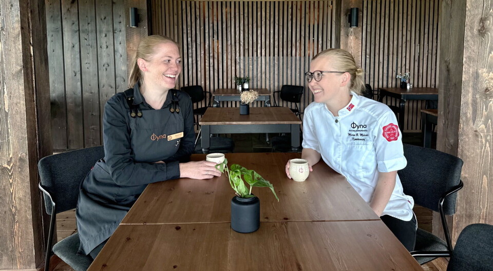 Både kjøkkensjef Maren Brekkvassmo Myrvold (til høyre) og restaurantsjef Astrid Møllenhus får støtte fra Eureca-fondet i 2024. Både kjøkkensjef Maren Brekkvassmo Myrvold (til høyre) og restaurantsjef Astrid Møllenhus får støtte fra Eureca-fondet i 2024.