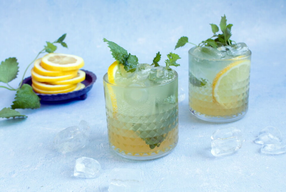 Mocktail med honning og ingefærøl. Mocktail med honning og ingefærøl.