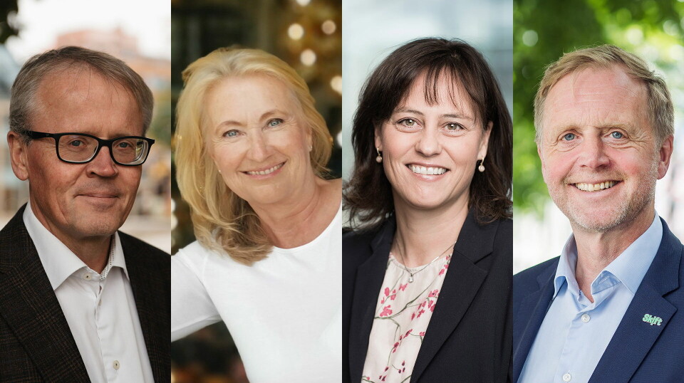 Fra venstre Ola Hedstein (grunnlegger og partner i Rethink Food), Torill Engelberg, (direktør for Umami Arena), Anne Marie Schrøder (kommunikasjonssjef i Matvett), og Bjørn Kjærand Haugland (administrerende direktør i Skift). Fra venstre Ola Hedstein (grunnlegger og partner i Rethink Food), Torill Engelberg, (direktør for Umami Arena), Anne Marie Schrøder (kommunikasjonssjef i Matvett), og Bjørn Kjærand Haugland (administrerende direktør i Skift).