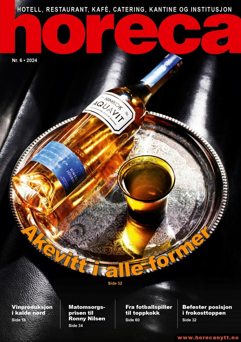 Forsiden på de sjette og siste utgaven av magasinet Horeca i 2024. Forsiden på de sjette og siste utgaven av magasinet Horeca i 2024.