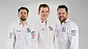 Det norske kjerneteamet i Bocuse d'Or i Lyon 2025. Fra venstre commis Grunde Gillund, kandidat Håvard Werkland og coach Christopher W. Davidsen.