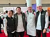 Trym Karlsen (nummer to fra høyre) gikk helt til topps i Global Young Chefs Challenge-kvalifiseringen for Nord-Europa, og er klar for den globale finalen i Newport i Wales 17. mai 2026. Ellers fra venstre Lea Friis-Henriksen, Gunnar Hvarnes og Andreas Enger Fjellheim.
