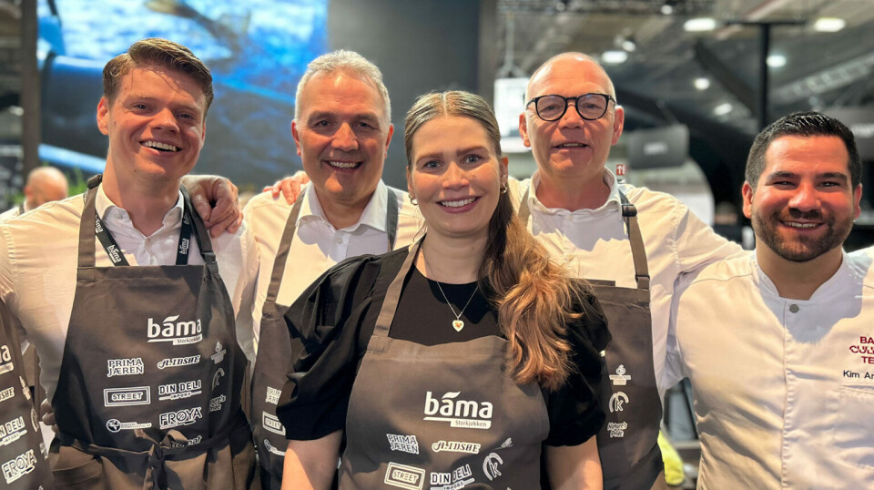 Cathrine Olsen og Bama Storkjøkken teamet gledet seg over masse besøk på standen. Cathrine Olsen og Bama Storkjøkken teamet gledet seg over masse besøk på standen.