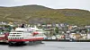 MS Finnmarken til kai i Honningsvåg.