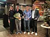 Brakstad ble kåret til vinner av årets pinnekjøtt av Nores. Fra venstre: Elise Korneliussen Isager (medlemsrådgiver Nores), Fabrizio Noriega (Brakstad), Steffen Angeltveit (Brakstad) og Alexander Hem Haaskjold (innkjøpssjef Nores).