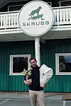 Kjøkkensjefen foran Restaurant Skrubb i Park Nordica.