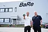 Bjørnar Lie og André Ree utenfor BaRe Frukt og Grønts kontorer hos Bama Gruppen i Oslo.