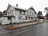Fasade Grue Finnskog Forbruksforening. Svulrya, sveitserhus.
