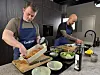 Aron Espeland (til venstre) er kokk for det norske landslaget under fotball-VM, mens Christian André Pettersen er Norges kandidat i Bocuse d’Or 2027.