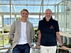 Nyansatt daglig leder for NBG On Trade i Norwegian Beverage Group, Kristian Esko Haraldsen (til venstre) sammen med administrerende direktør for NBG, Petter Wulff.