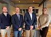 Fra venstre Dag Håkon Moen (direktør for Å Rorbuer), Stephen Meinich-Bache (administrerende direktør for Classic Norway Hotels), Magnus Kalvøy (direktør for Henningsvær Bryggehotell & Villa Bryggekanten og Anja Beisland (driftsdirektør for Classic Norway Hotels).