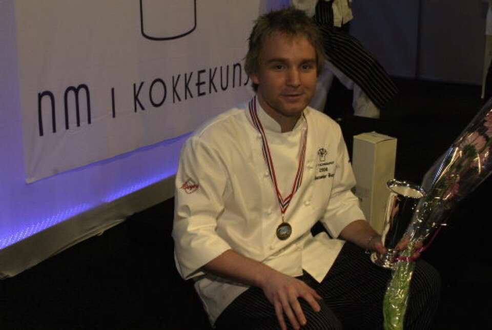 Alexander Østli Berg vant NM i kokkekunst 2008. (Foto: Morten Holt)