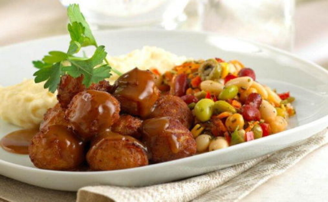 MillsBønnesalatKjøttboller MillsBønnesalatKjøttboller