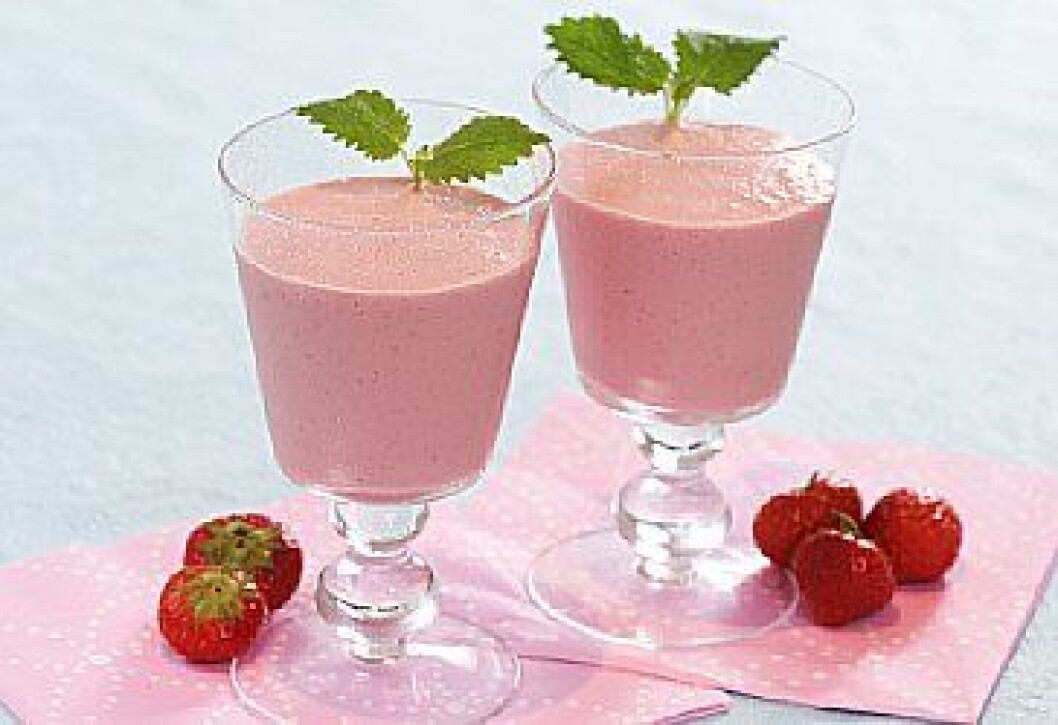 Smoothies en lett med jordbær Smoothies en lett med jordbær