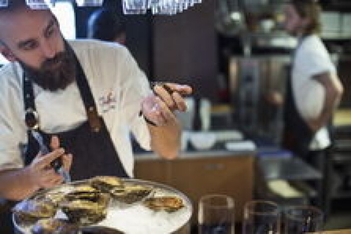 Johan Malm på Restaurant Gabriel i aksjon. (Foto: Tina Stafren) Johan Malm på Restaurant Gabriel i aksjon. (Foto: Tina Stafren)