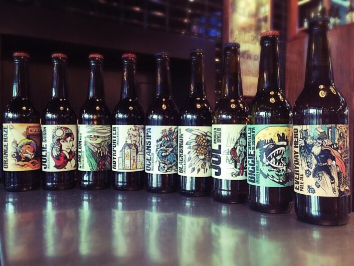 Utvalg av øltypene fra Amundsen Bryggeri. Utvalg av øltypene fra Amundsen Bryggeri.
