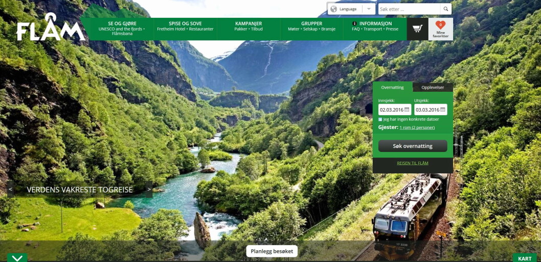 Foto: Skjermdump, Visit Flåm Foto: Skjermdump, Visit Flåm