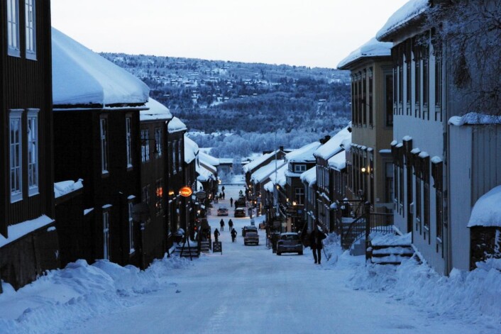 Røros i januar. (Foto: Morten Holt) Røros i januar. (Foto: Morten Holt)