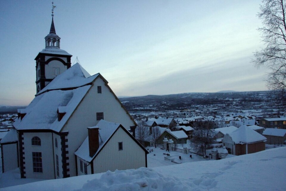Den mye fotograferte kirken på Røros. (Foto: Morten Holt)