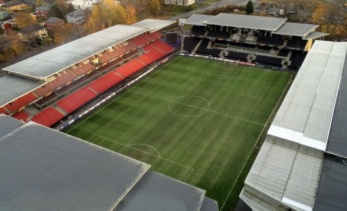 Utsikt mot Lerkendal stadion fra Scandic Lerkendal. (Foto: Morten Holt) Utsikt mot Lerkendal stadion fra Scandic Lerkendal. (Foto: Morten Holt)