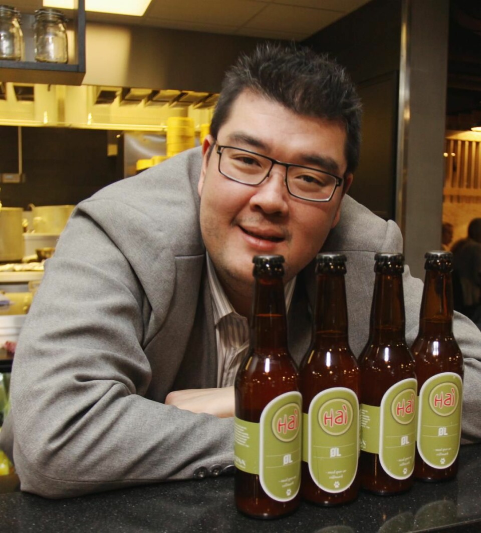 Hai Hang selger øl via en ny app. (Foto: Even Rise.)