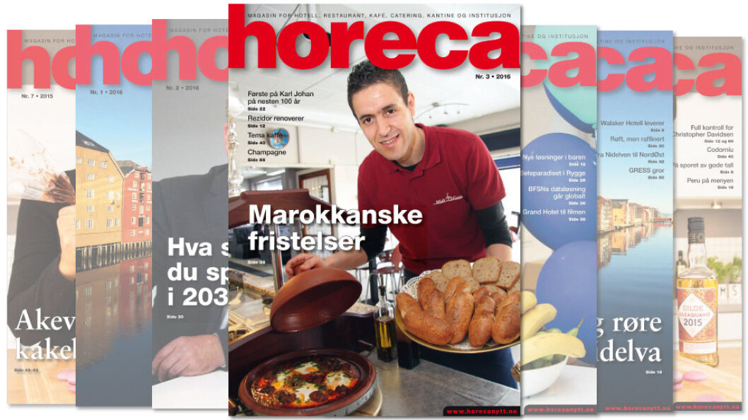 Omslaget på Horeca nummer 3 2016. (Foto: Morten Holt/layout: Tove Sissel Larsgård) Omslaget på Horeca nummer 3 2016. (Foto: Morten Holt/layout: Tove Sissel Larsgård)