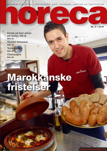 Omslaget på den tredje utgaven av magasinet Horeca i 2016. (Foto: Morten Holt/layout: Tove Sissel Larsgård) Omslaget på den tredje utgaven av magasinet Horeca i 2016. (Foto: Morten Holt/layout: Tove Sissel Larsgård)