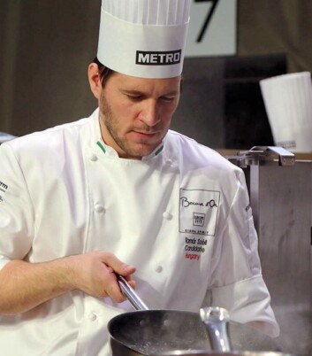 Ungarske Tamas Széll fra restaurant Onyx i Budapest vant meget overraskende Bocuse d'Or Europe 2016. Ungarske Tamas Széll fra restaurant Onyx i Budapest vant meget overraskende Bocuse d'Or Europe 2016.