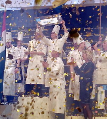 Gulldryss over Ungarn. (Foto: Bocuse d'Or) Gulldryss over Ungarn. (Foto: Bocuse d'Or)