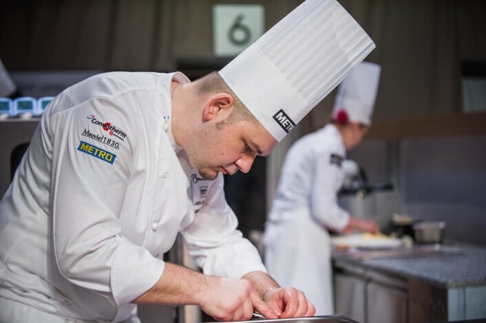 Frankrike skuffet nok en gang. Lauren Lemal måtte ta til takke med fjerdeplassen. (Foto: Bocuse d'Or Europe/Le Fotographe) Frankrike skuffet nok en gang. Lauren Lemal måtte ta til takke med fjerdeplassen. (Foto: Bocuse d'Or Europe/Le Fotographe)