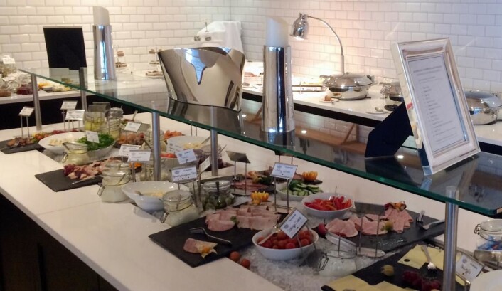 Frokostbufeen på Støtvig Hotel. (Foto: Morten Holt) Frokostbufeen på Støtvig Hotel. (Foto: Morten Holt)