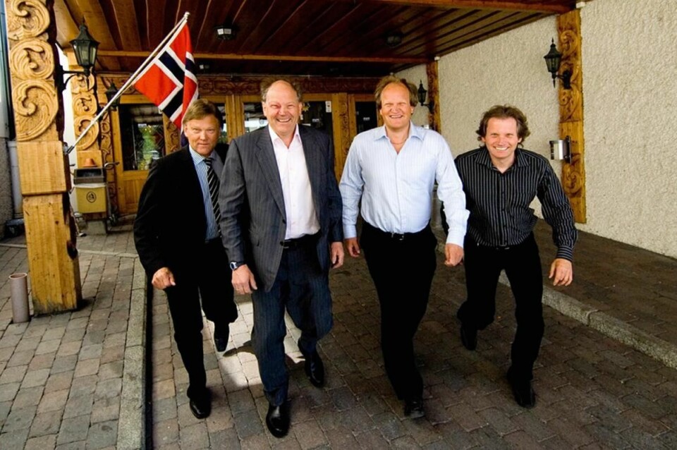 Fire brødre styrer Storefjell Resort Hotel: Fra venstre Knut Nibstad, Hans Nibstad, Arne Nibstad og Lars Nibstad. (Foto: Arkiv)