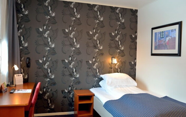 Enkeltrom på Best Western Narvik Hotell. (Foto: Hotellet) Enkeltrom på Best Western Narvik Hotell. (Foto: Hotellet)