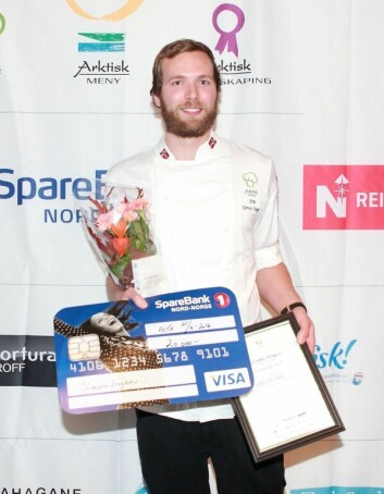 Simon Engen vant Arktisk kokk 2016. (Foto: Inger-Gunn Sande)