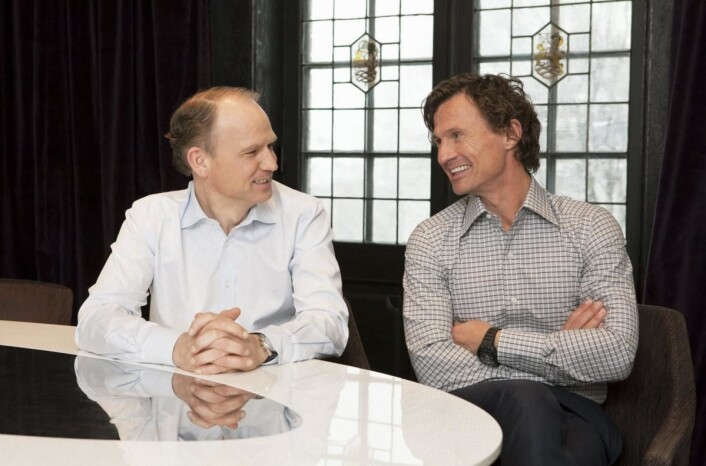 Torgeir Silseth og Petter A. Stordalen kan smile bredt etter at Norsk Hotellnæring 2016 ble publisert. (Foto: Tord-Erik Andresen) Torgeir Silseth og Petter A. Stordalen kan smile bredt etter at Norsk Hotellnæring 2016 ble publisert. (Foto: Tord-Erik Andresen)