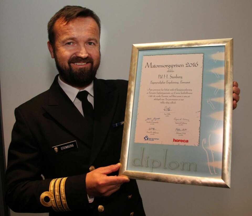 Prisvinner Pål Harald Stenberg etter utdelingen av Matomsorgsprisen på Radisson Blu og Park Inn by Radisson Alna. (Foto: Morten Holt)