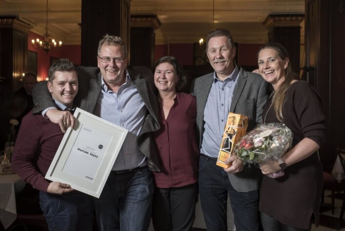 Vinnerne fra Nortura Proff. Fra venstre Mats Davidsen Raa, Birger Frimo, Mona Kloster, Martin Haugsvær og Brita Hesthamar. Vinnerne fra Nortura Proff. Fra venstre Mats Davidsen Raa, Birger Frimo, Mona Kloster, Martin Haugsvær og Brita Hesthamar.