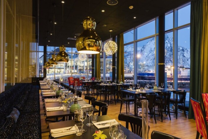 Fra restauranten Paleo Arctic på Thon Hotel Lofoten. (Foto: Hotellet) Fra restauranten Paleo Arctic på Thon Hotel Lofoten. (Foto: Hotellet)