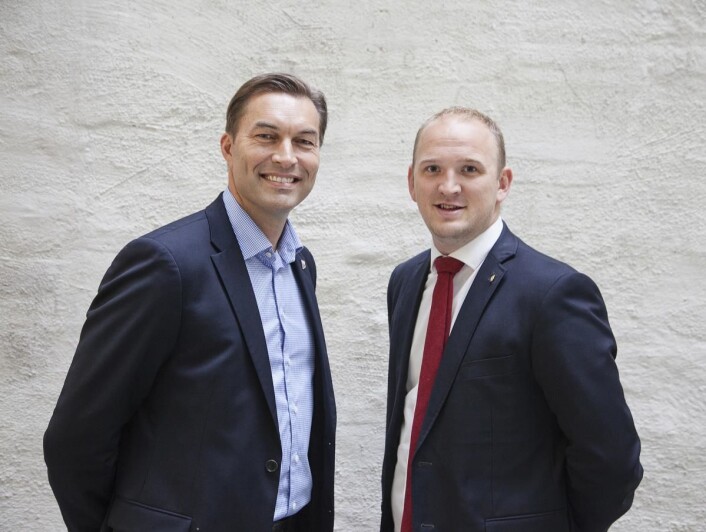<em>Administrerende direktør i Servicegrossistene, Jan van der Burg (til venstre) og landbruksminister Jon Georg Dale, jobber sammen i delegasjonen som skal styrke norsk lokalmatproduksjon.</em> <em>Administrerende direktør i Servicegrossistene, Jan van der Burg (til venstre) og landbruksminister Jon Georg Dale, jobber sammen i delegasjonen som skal styrke norsk lokalmatproduksjon.</em>