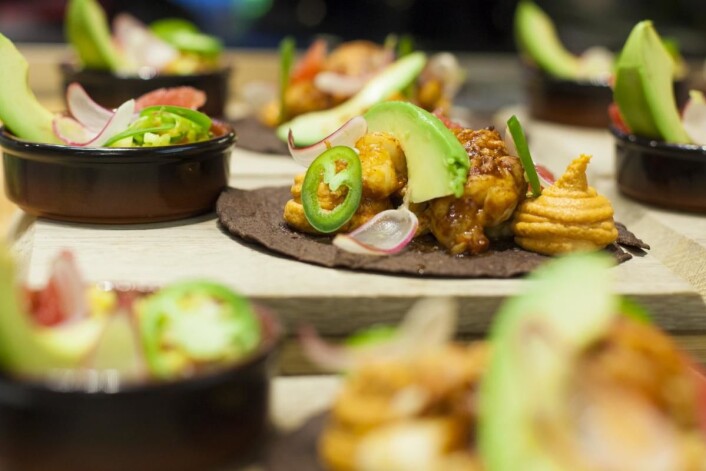 Vinnertacoen, med sjøkreps, chorizo og ananas, laget av Cecilie Kirkebø og Edwin Rivas<u> </u> fra Kitchen & Table i Bergen. Vinnertacoen, med sjøkreps, chorizo og ananas, laget av Cecilie Kirkebø og Edwin Rivas<u> </u> fra Kitchen & Table i Bergen.