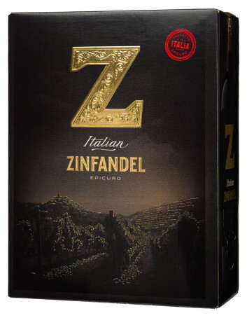 Epicuro Zinfandel på boks. Epicuro Zinfandel på boks.