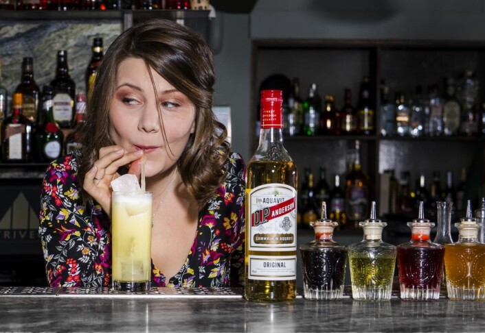 Kaitlin Wilkes på Corner Club i Stockholm har utarbeidet drinken Little Secret. Kaitlin Wilkes på Corner Club i Stockholm har utarbeidet drinken Little Secret.