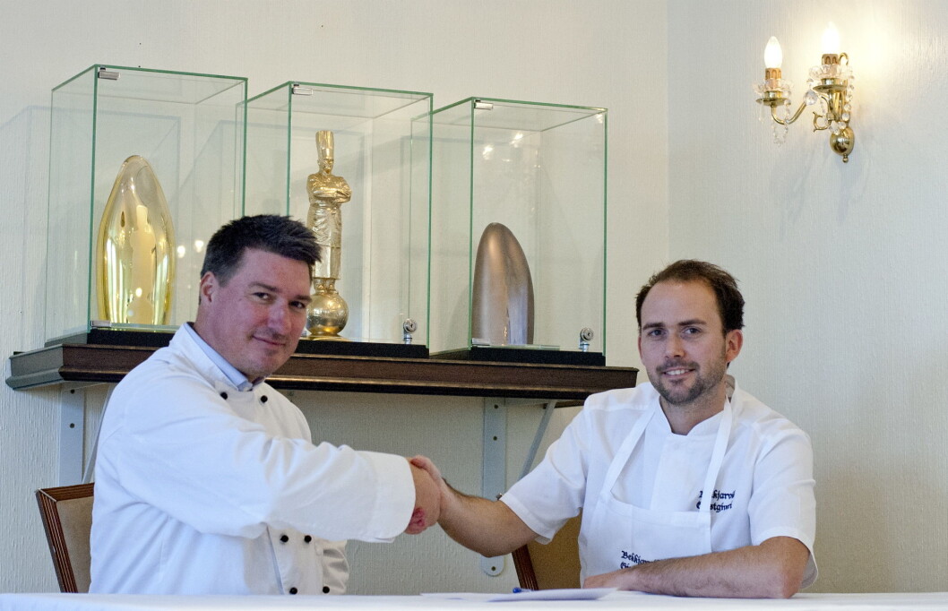 Nobel Caterings produktsjef Roy Hansen og Bocuse d'Or-vinner Ørjan Johannesen. Nobel Caterings produktsjef Roy Hansen og Bocuse d'Or-vinner Ørjan Johannesen.