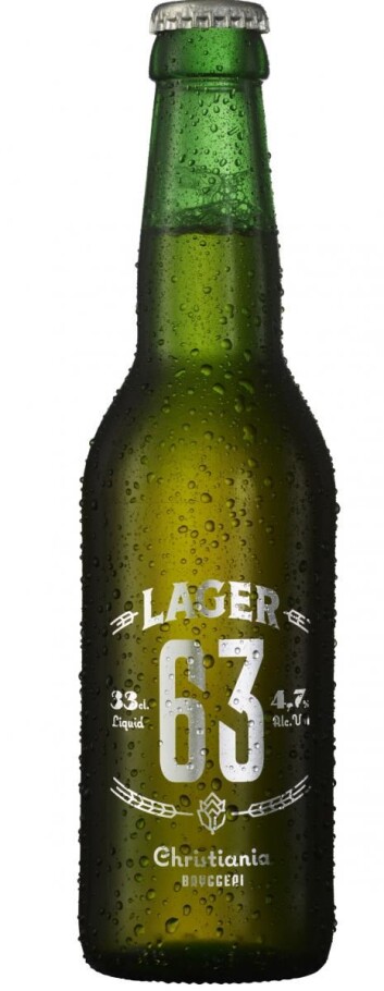 Lager 63 fra Christiania Bryggeri. Lager 63 fra Christiania Bryggeri.