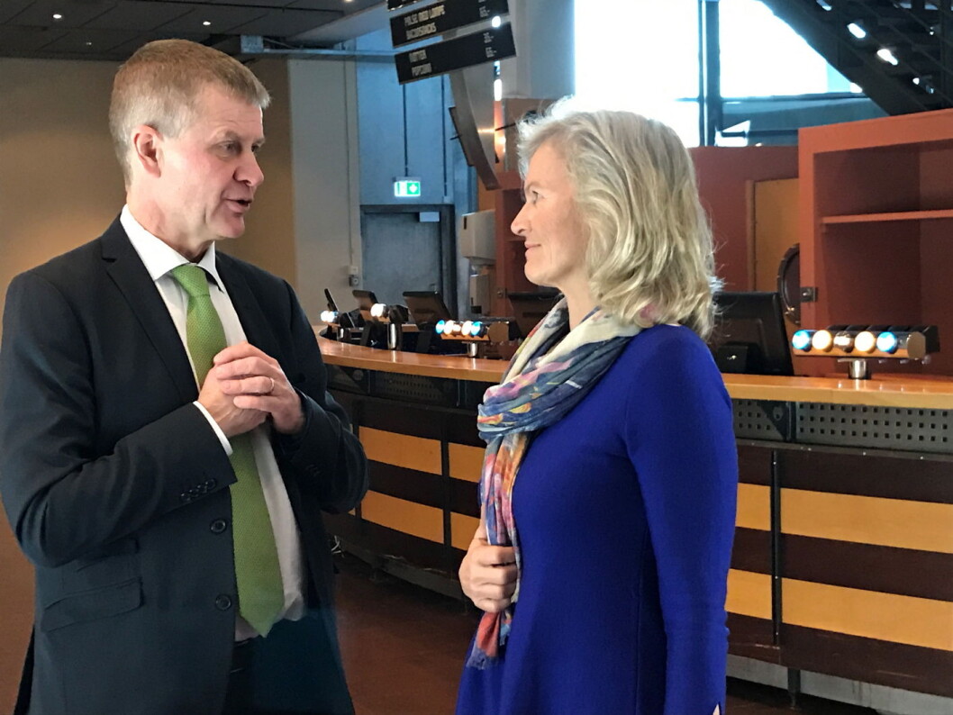 Erik Solheim og Kristin Krohn Devold deltok på NHOs årskonferanse. Erik Solheim og Kristin Krohn Devold deltok på NHOs årskonferanse.