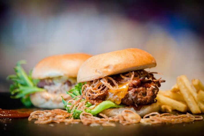 Opland-burger fra Opland Burger & Steak. Opland-burger fra Opland Burger & Steak.